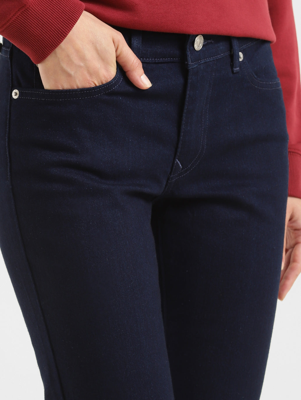 Women's 715 Navy Blue Flared Fit Mid Rise Jeans - 49a48527-0388-4f9e-b5d7-2966f9ef61cc View