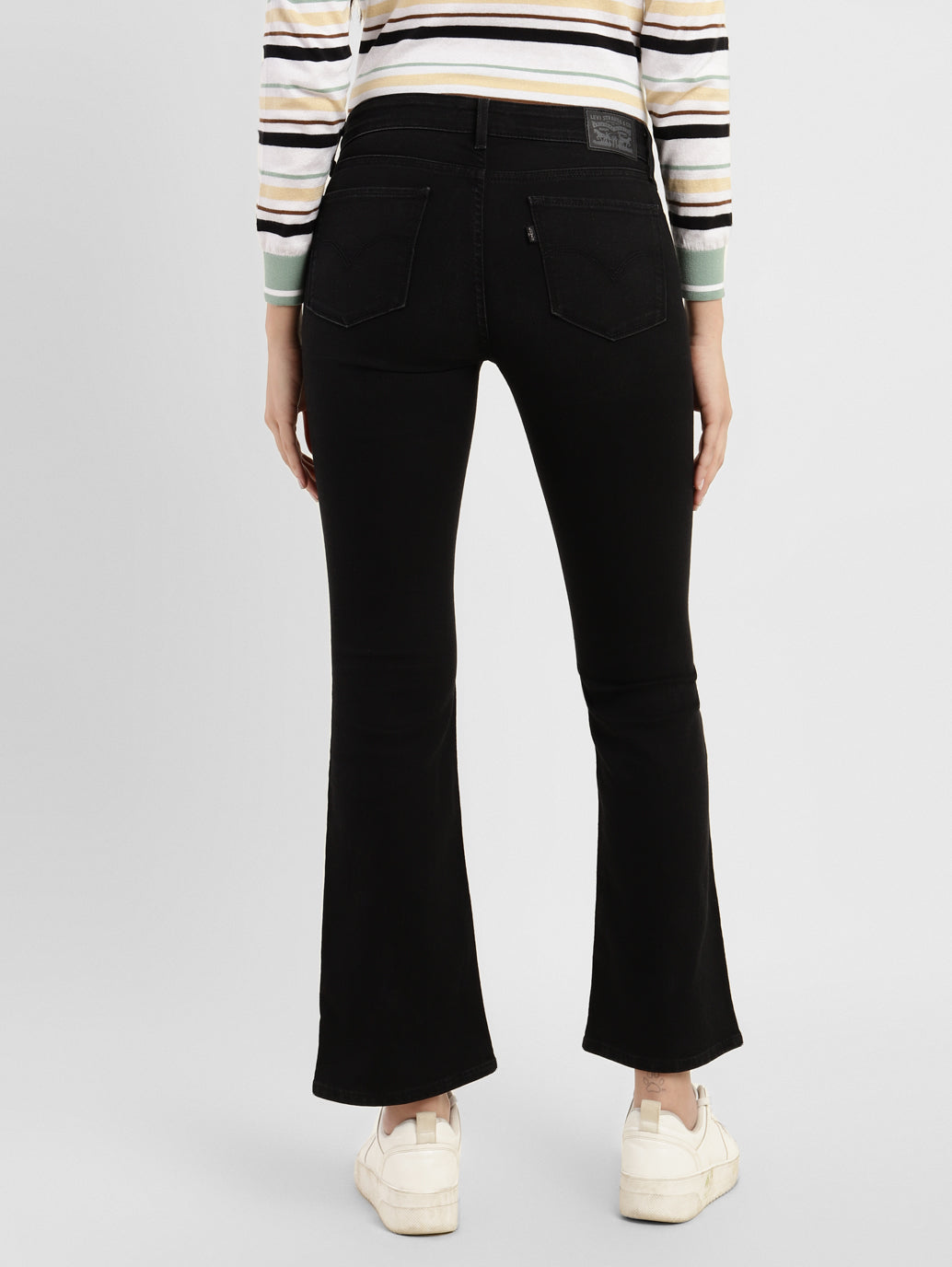 Women's 715 Black Flared Fit Mid Rise Jeans - 55a25861-8fec-43ac-8c92-10dab0372c67 View
