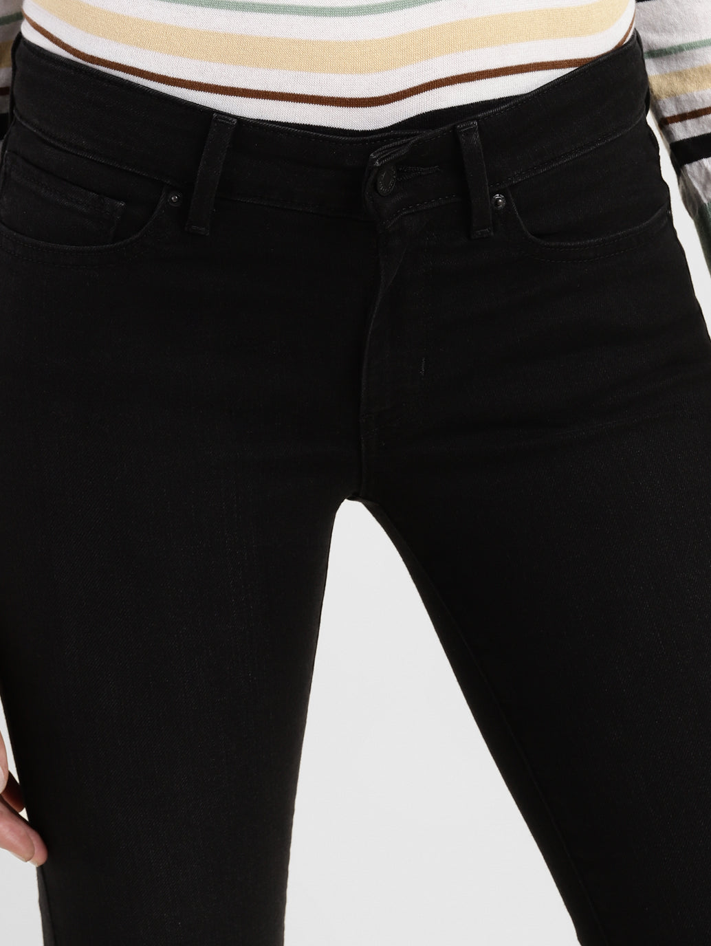 Women's 715 Black Flared Fit Mid Rise Jeans - 70c62b7c-cda3-4fba-ac56-37adda3cc12e View