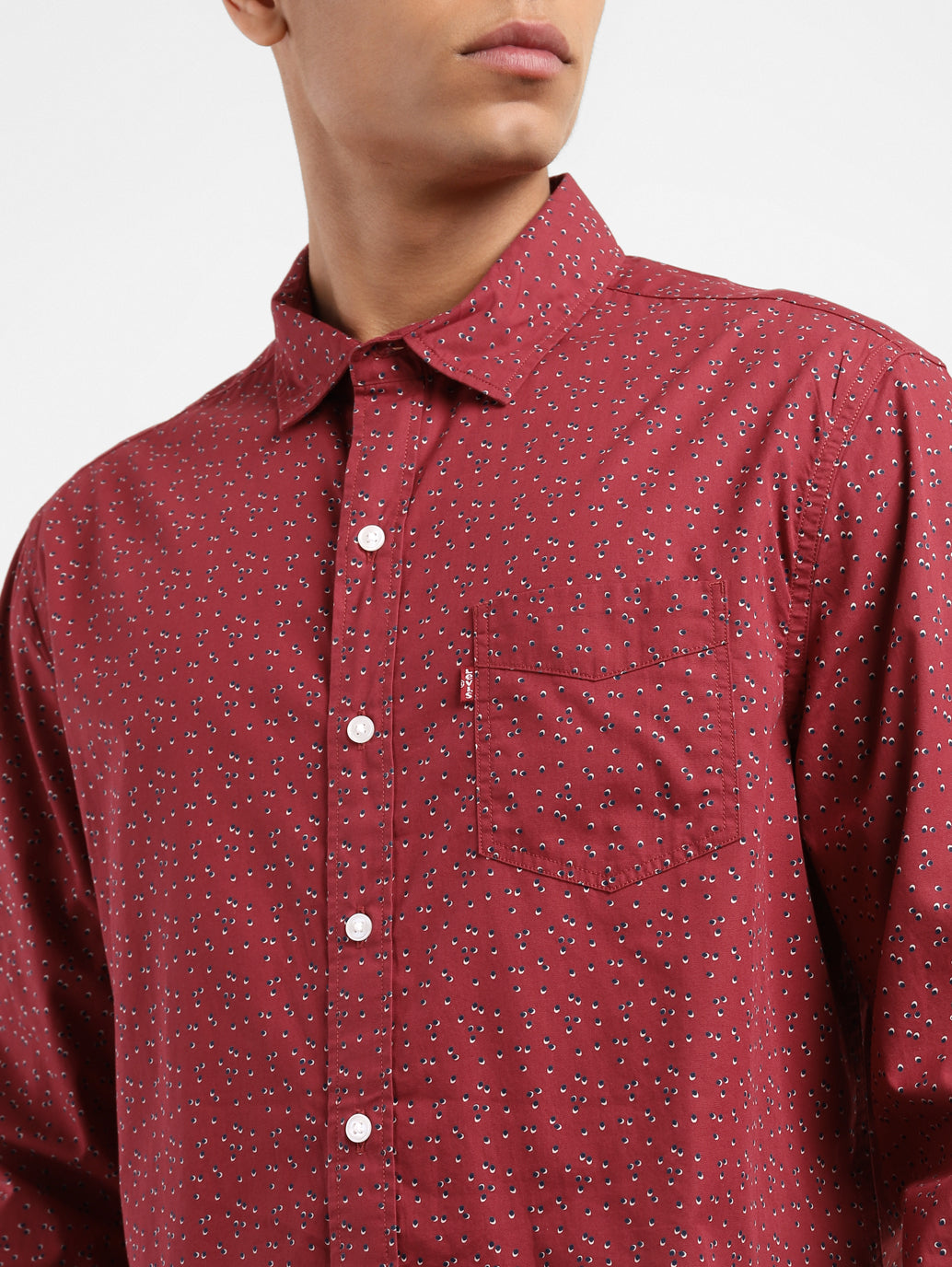 Men's Geometric Print Slim Fit Shirt - ae275831-f702-4a5c-8cfc-f6ffd6019713 View