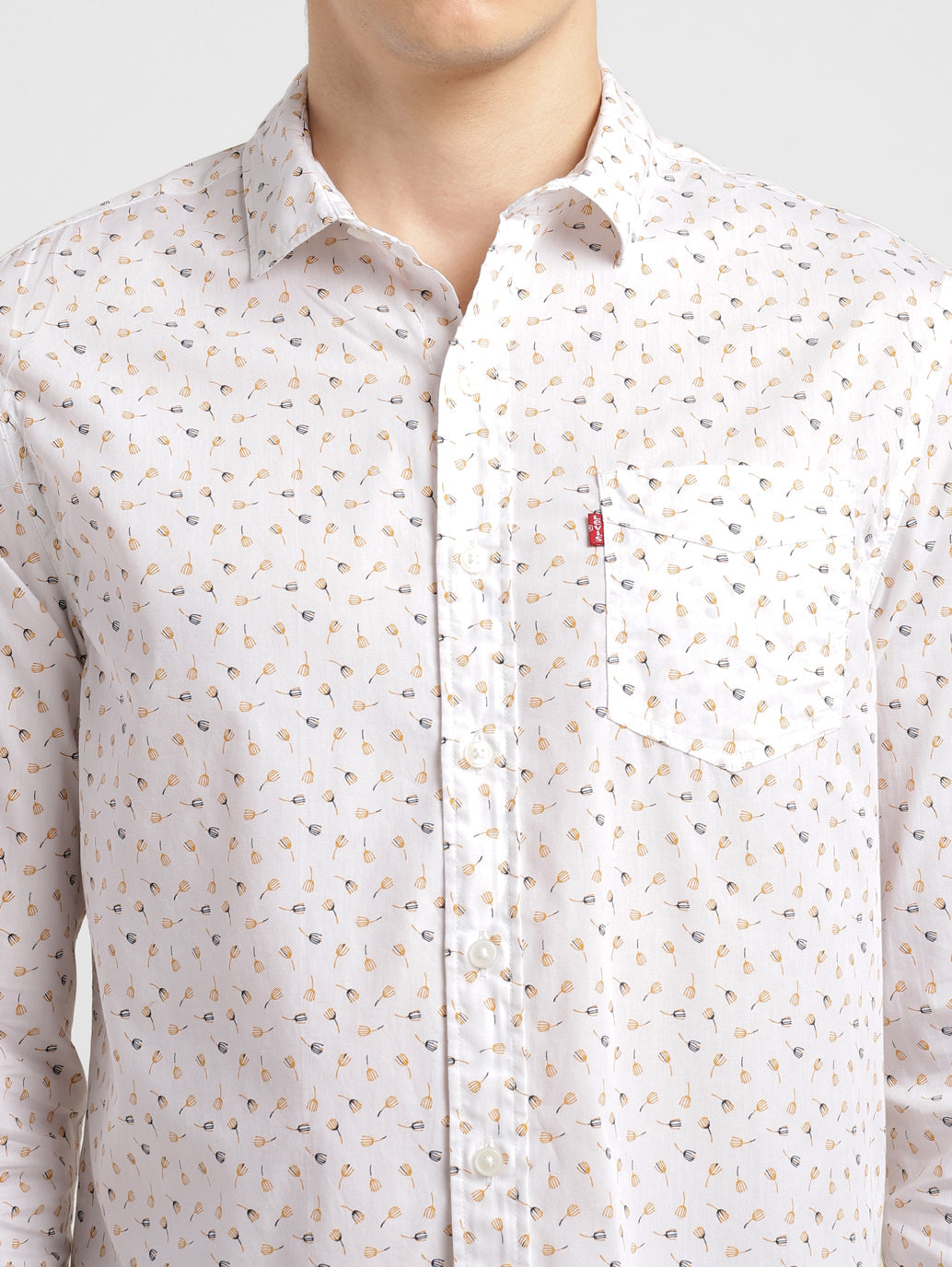 Men's Geometric Print Slim Fit Shirt - 9ea54b8c-1ab7-4dd0-97a4-a01eecfee4ce View