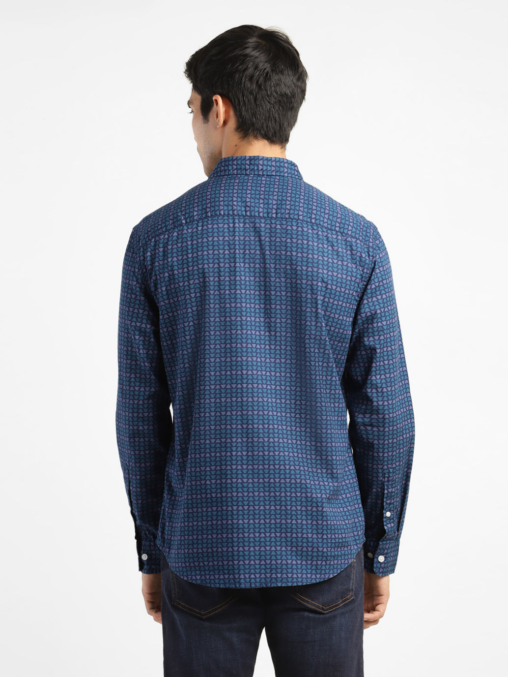 Men's Geometric Print Slim Fit Shirt - a9c736ec-da9b-4daf-ba64-0d82ecee1c2a View