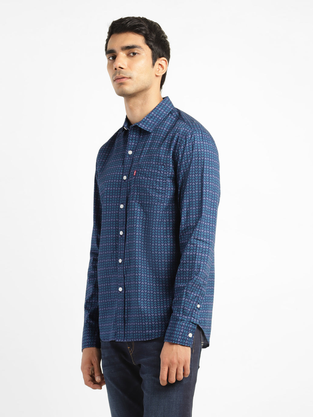 Men's Geometric Print Slim Fit Shirt - c9ba6b09-0988-49fd-abf6-c3159a24176a View