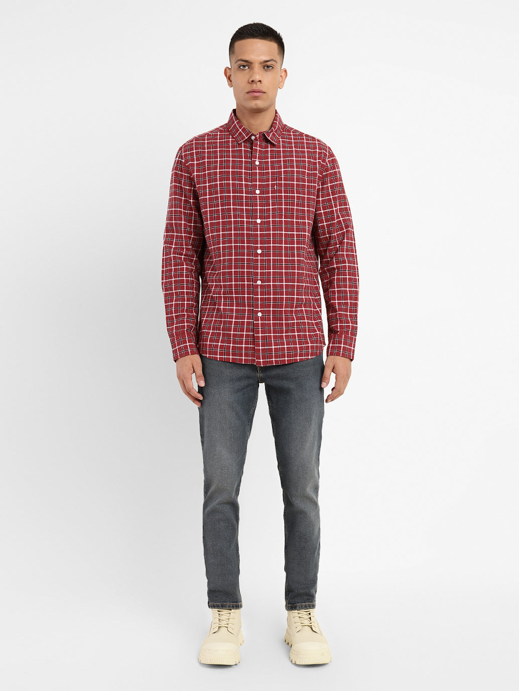 Men's Checkered Slim Fit Shirt - c964f6cf-b202-4eec-8d9e-7de277ccf652 View