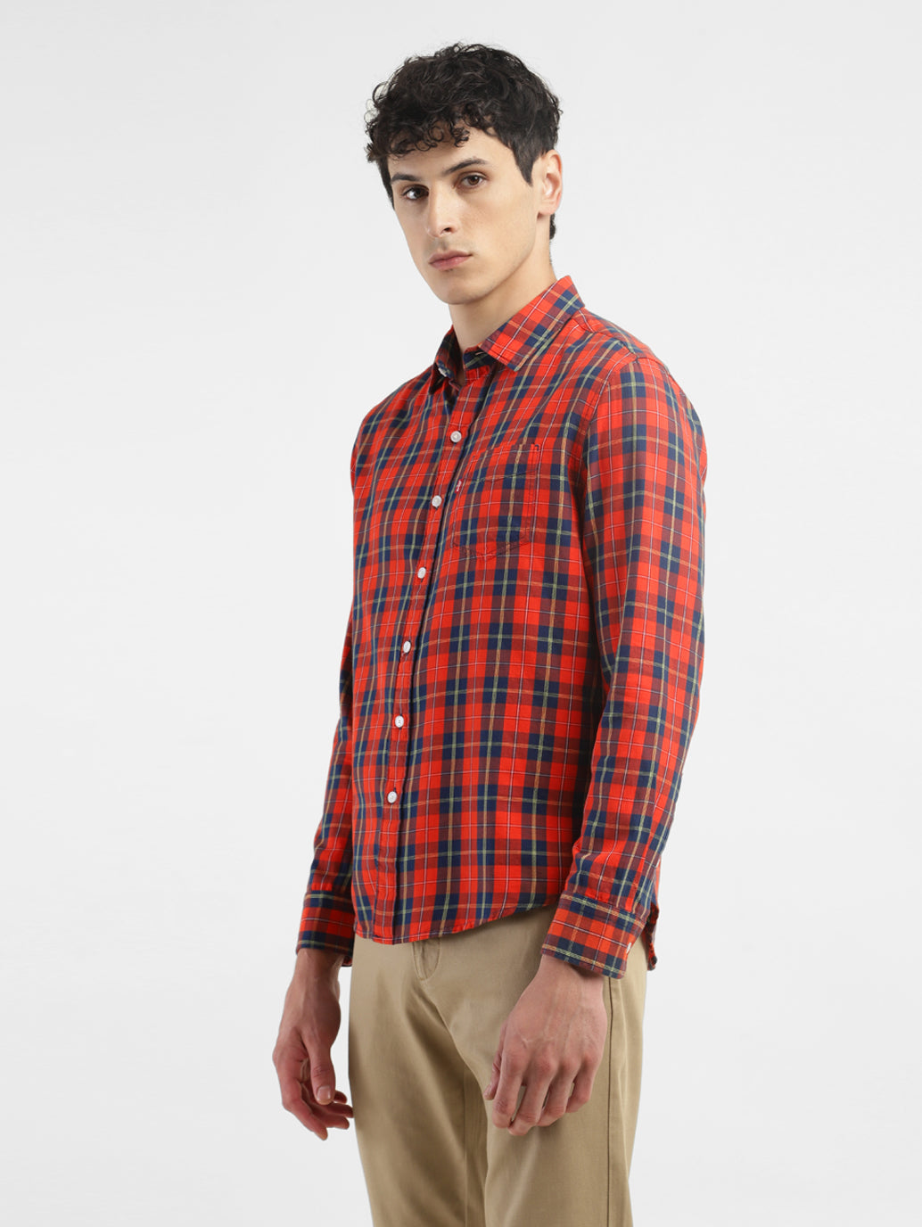 Men's Checkered Slim Fit Shirt - a3dd935f-51cc-4d11-acec-b803ff564d8c View