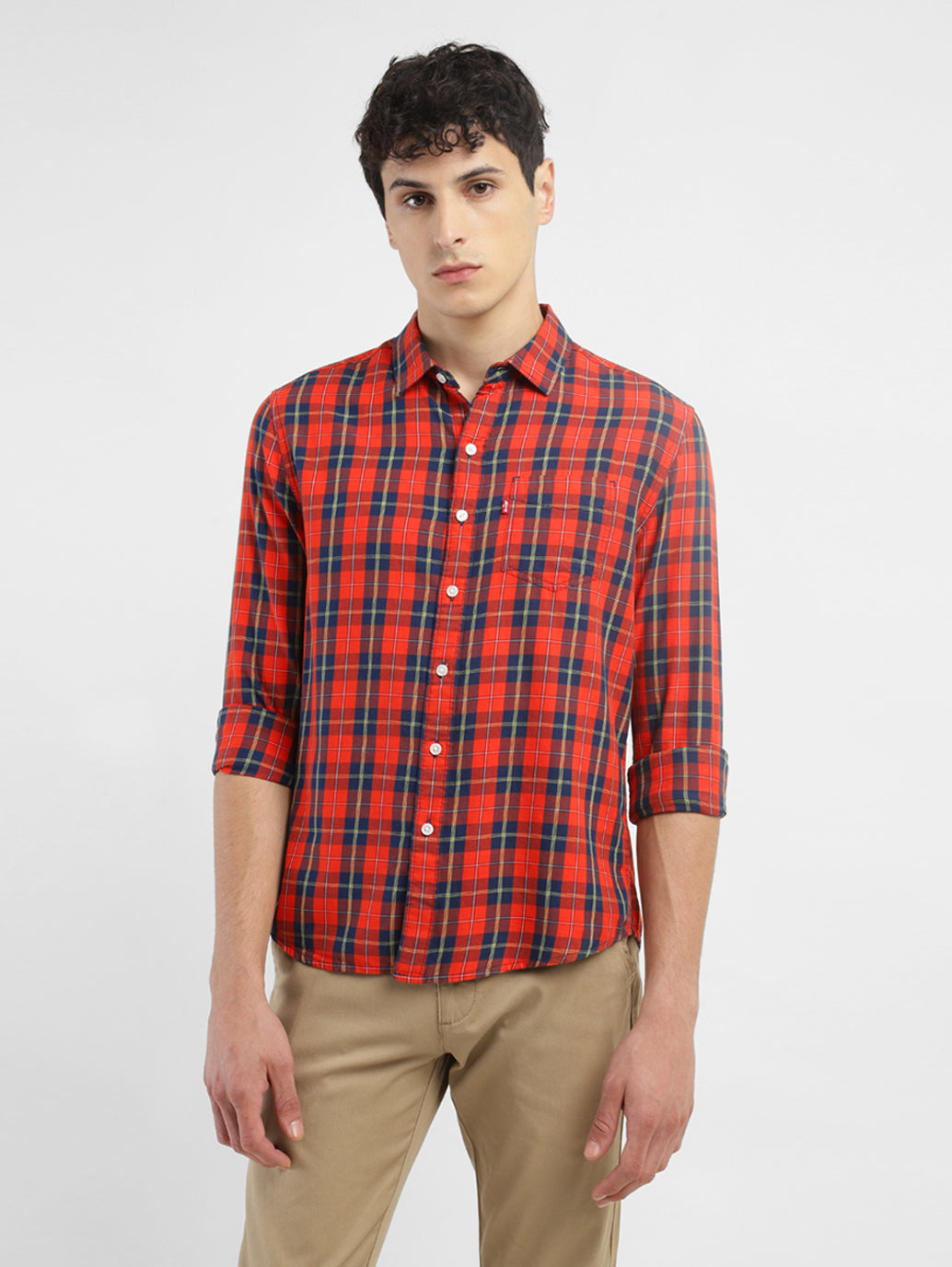 Men's Checkered Slim Fit Shirt - c3154b42-e6de-497c-8913-6e526bc0e196 View