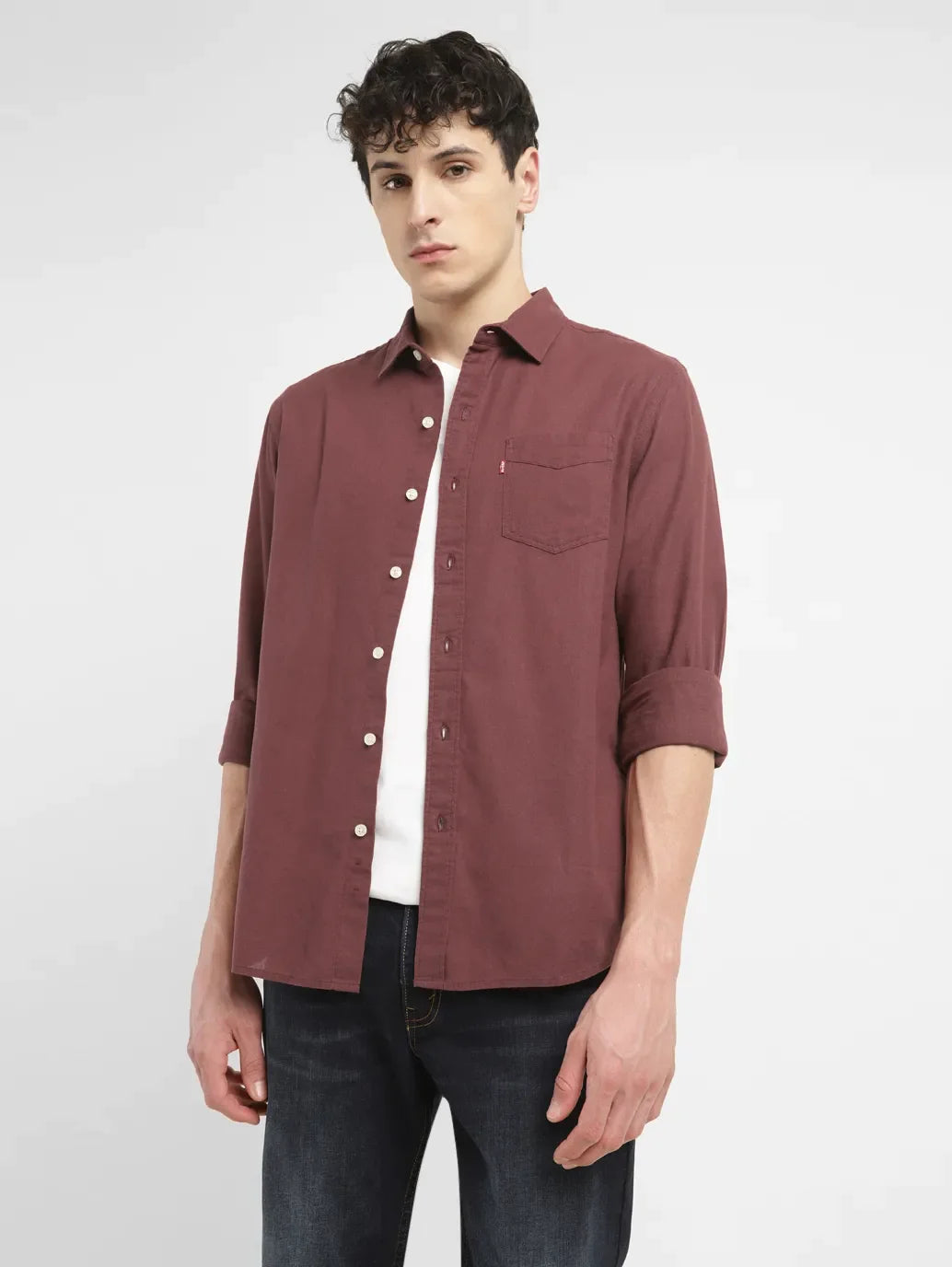 Men's Solid Slim Fit Shirt - 63088347-e3ab-405d-90be-4cc80f266c2c View