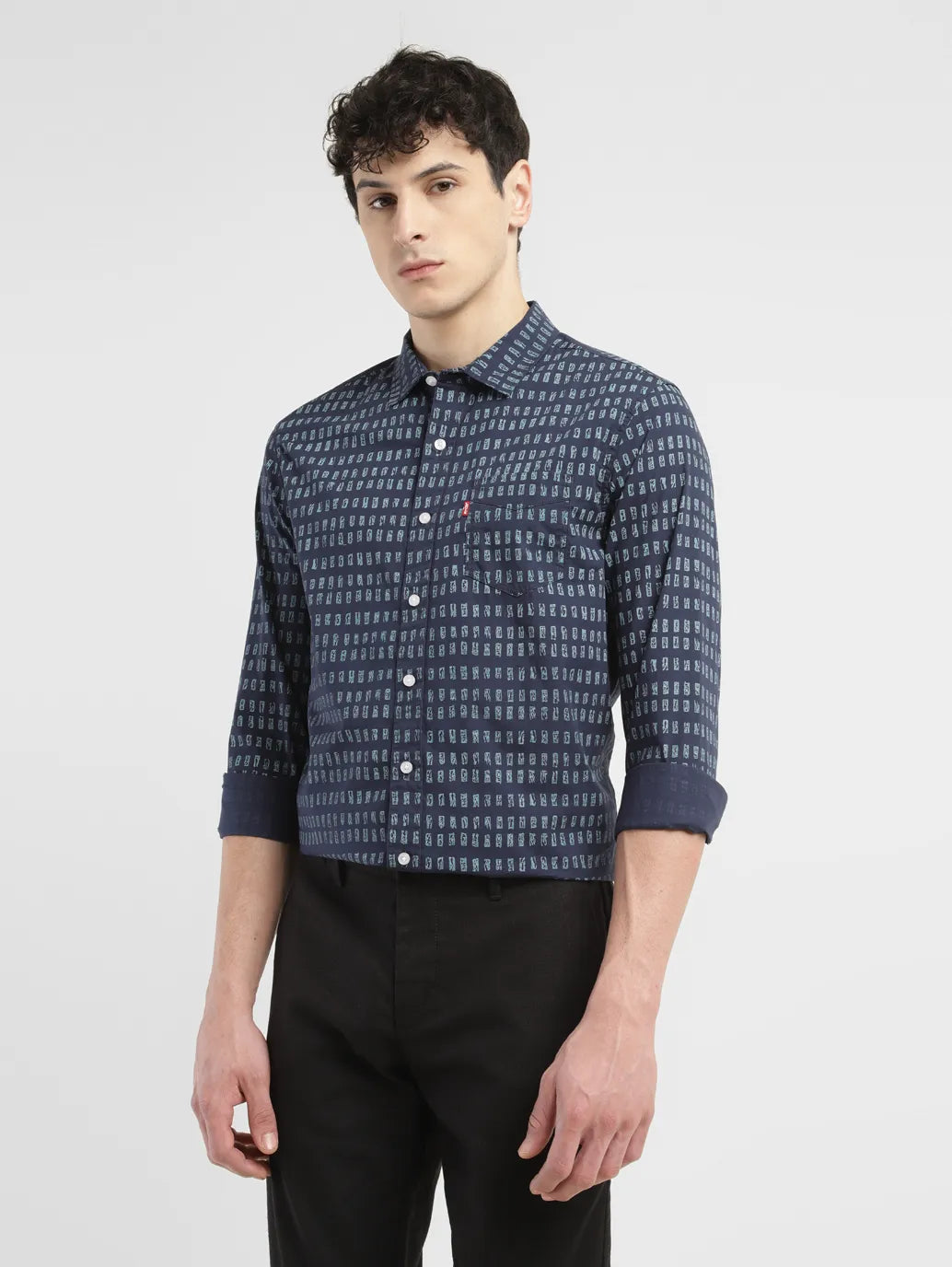 Men's Print Slim Fit Shirt - 25a8c812-bb67-49ad-93c4-d1dfb78b1aac View
