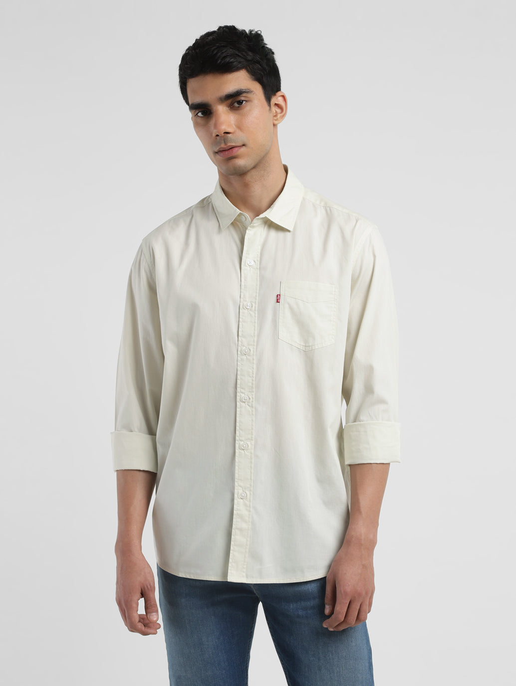 Men's Solid Slim Fit Shirt - 130ed475-bd38-48b9-9e11-b7b7a5c7d709 View