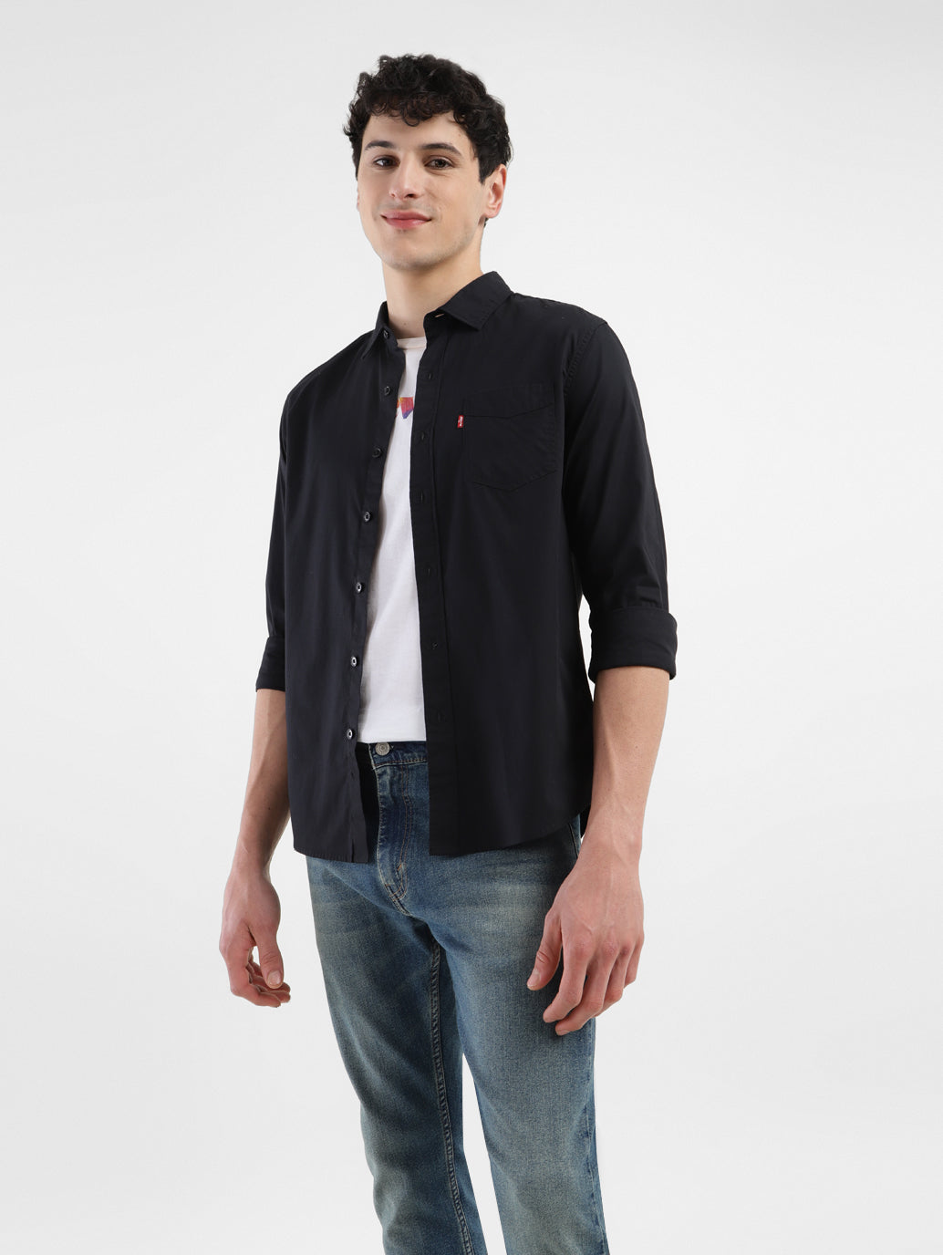 Men's Solid Slim Fit Shirt - StyleShot View