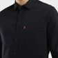 Men's Solid Slim Fit Shirt - FrontDetails View