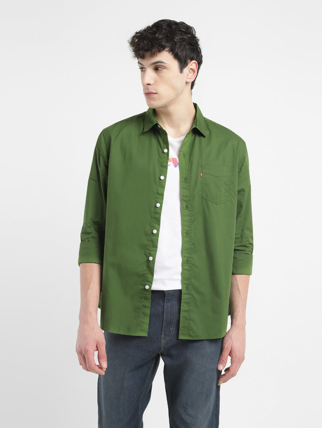 Men's Solid Slim Fit Shirt - 9419bb87-6034-4639-b233-bc791feafba4 View