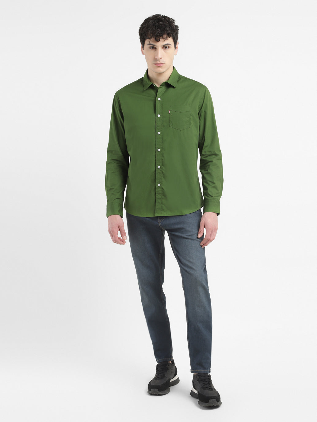 Men's Solid Slim Fit Shirt - 230fe37c-32b0-4c6a-b396-b637c7d77c6a View