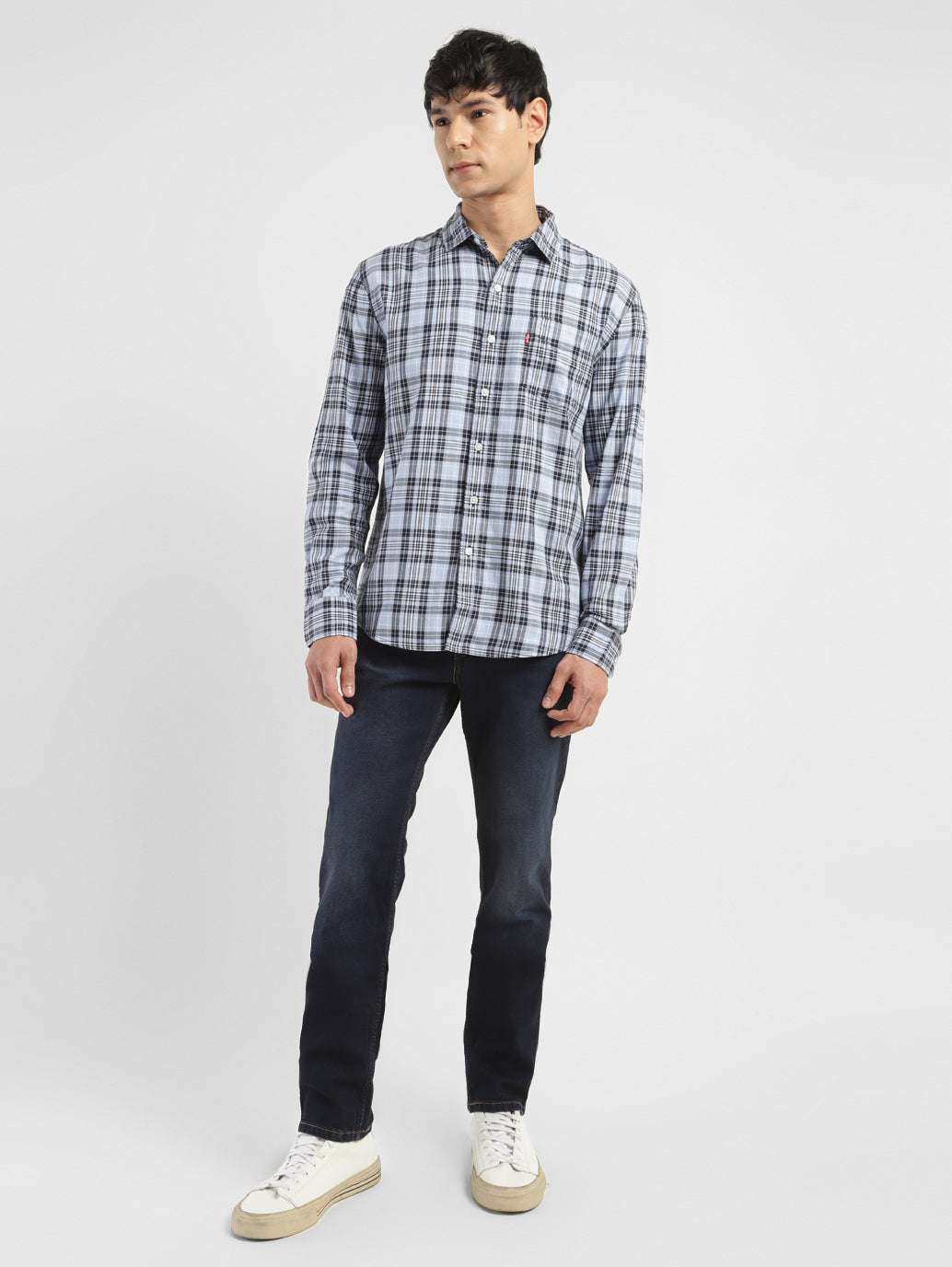 Men's Checkered Slim Fit Shirt - 3d901769-be3a-41a0-8603-502acb895e21 View