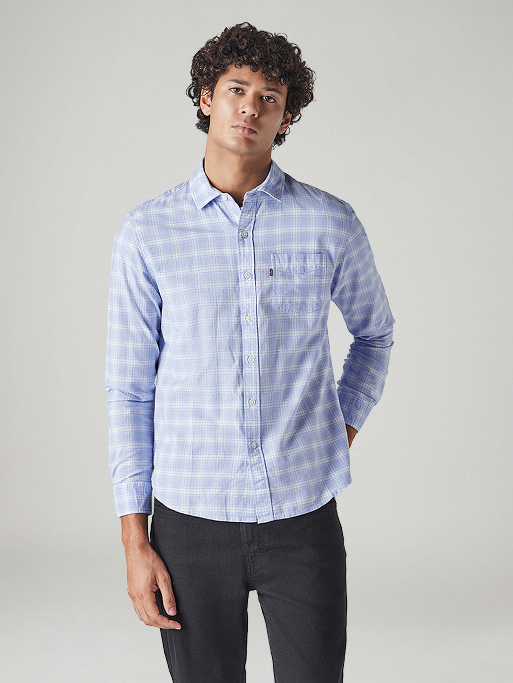 Men's Checkered Slim Fit Shirt - 02d1b542-f37c-4634-bca3-999f3eaa59ec View