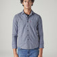 Men's Checkered Slim Fit Shirt - Front View
