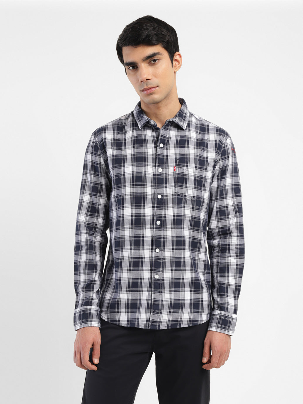 Men's Checkered Slim Fit Shirt - 3a528e81-85a9-4b0e-a3c6-67b2fe04f08a View