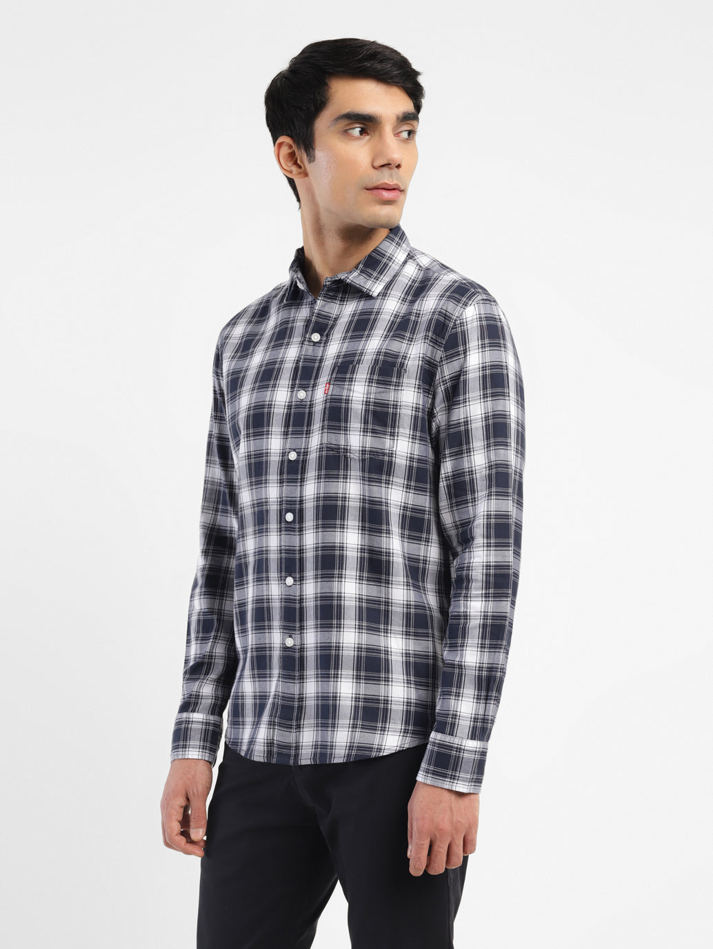 Men's Checkered Slim Fit Shirt - 4278a390-96e4-463f-9519-37eccf4aec7d View