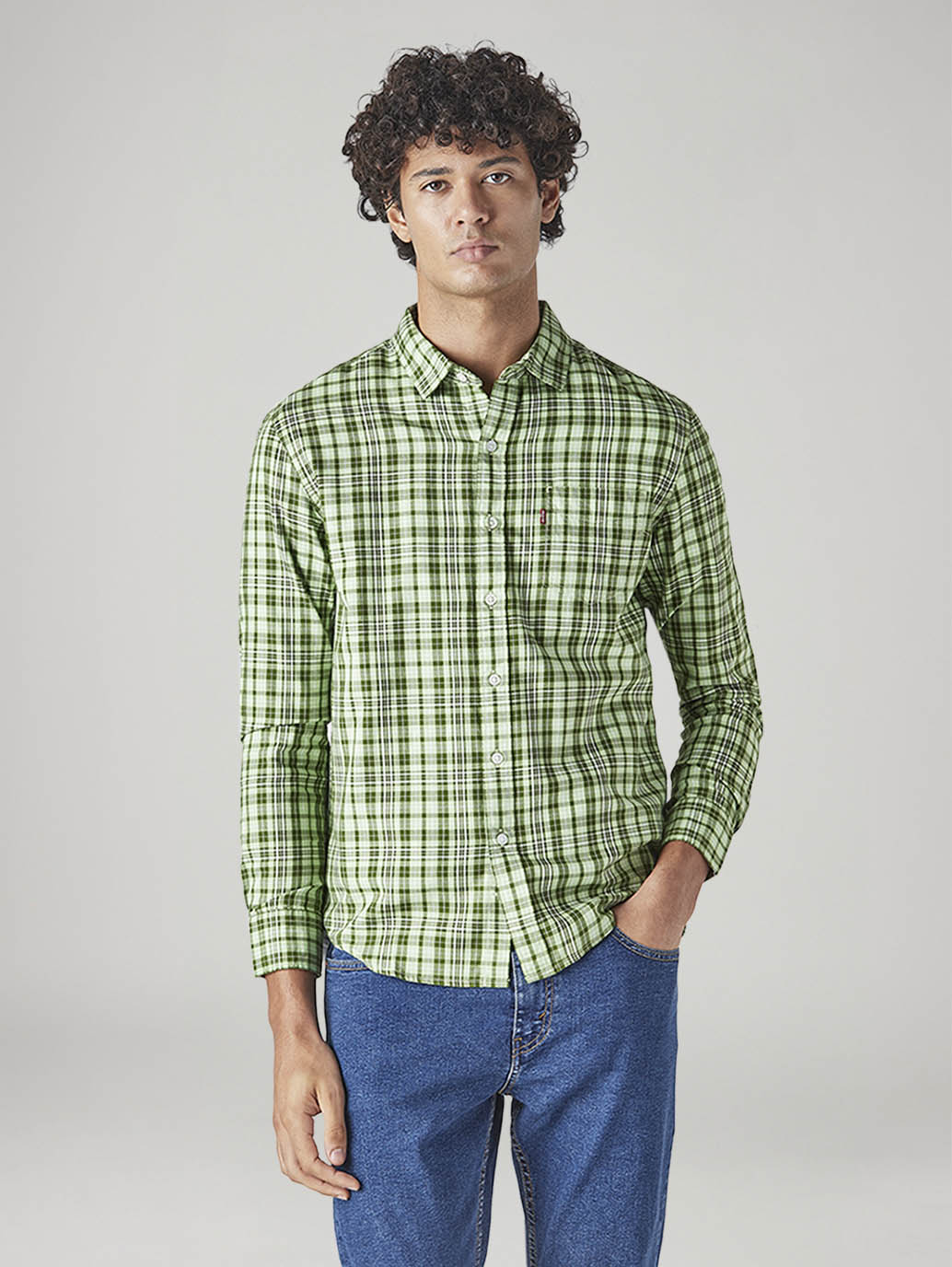Men's Checkered Slim Fit Shirt - fbe746a4-b725-4274-9aeb-e2794dc15206 View