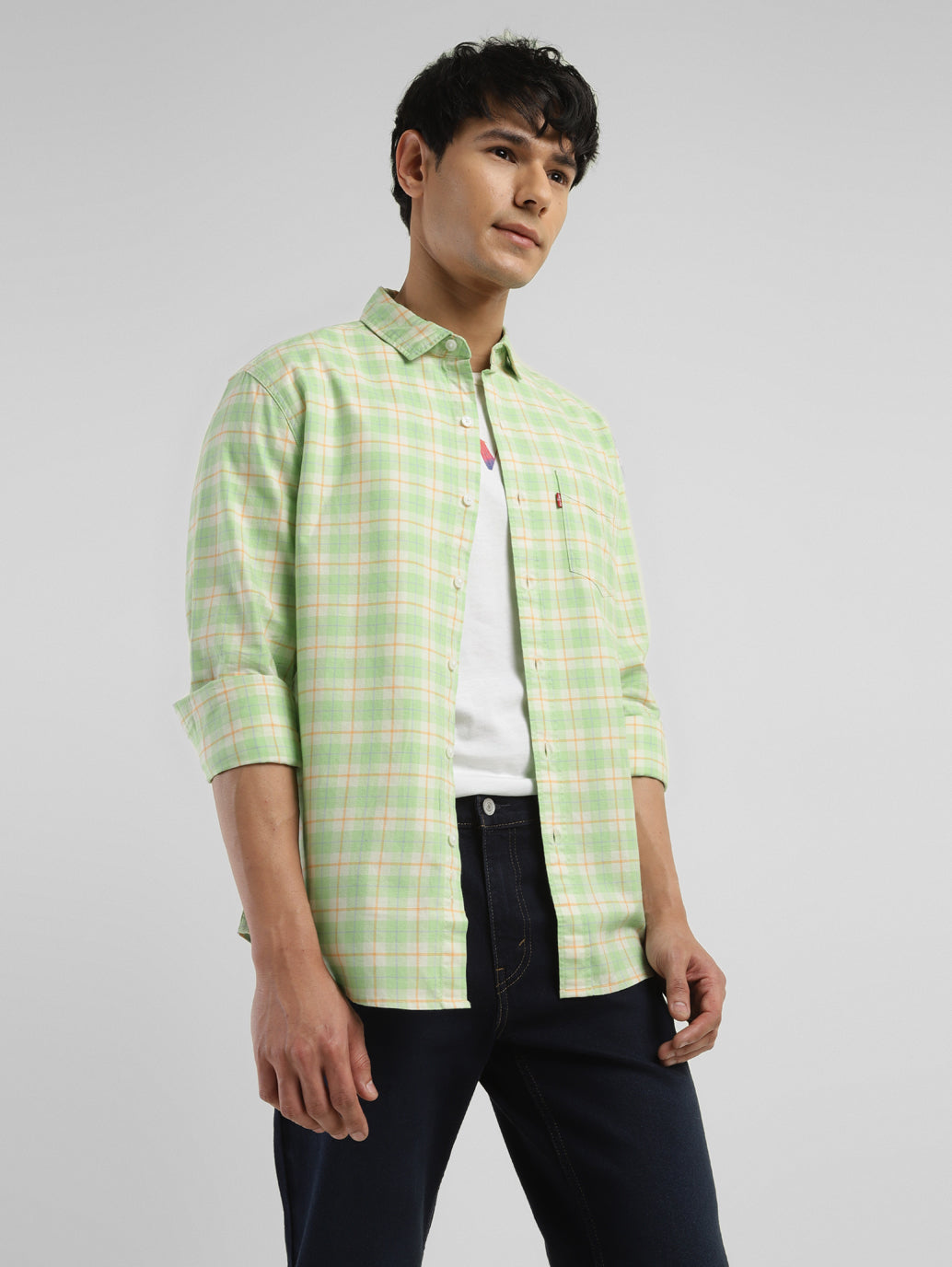 Men's Checkered Slim Fit Shirt - b51c6b7e-798f-426a-8d07-5b8b57f2c9ac View