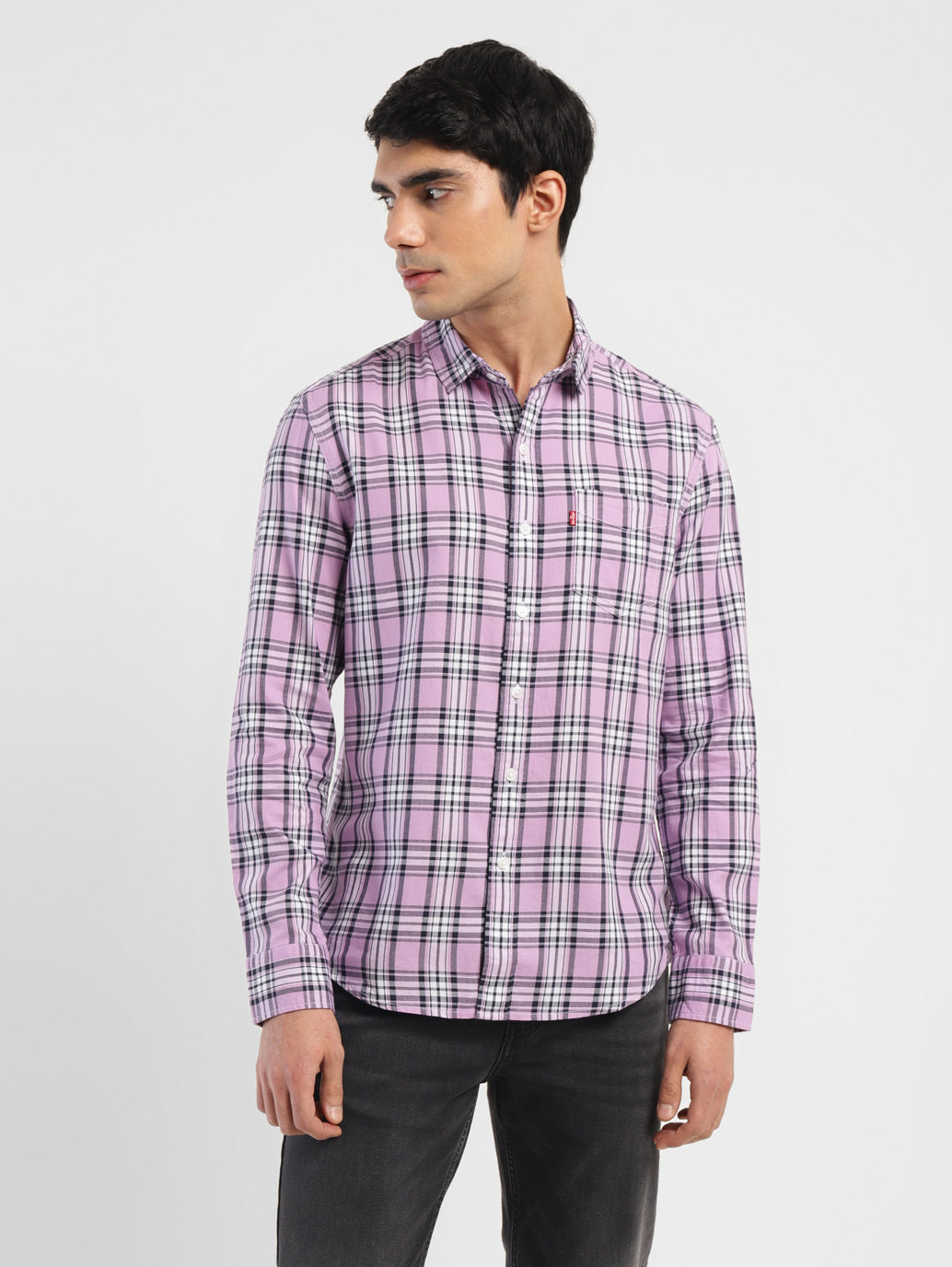 Men's Checkered Slim Fit Shirt - 1bc34d33-21b6-426e-ba8c-f3aae0b4e06c View