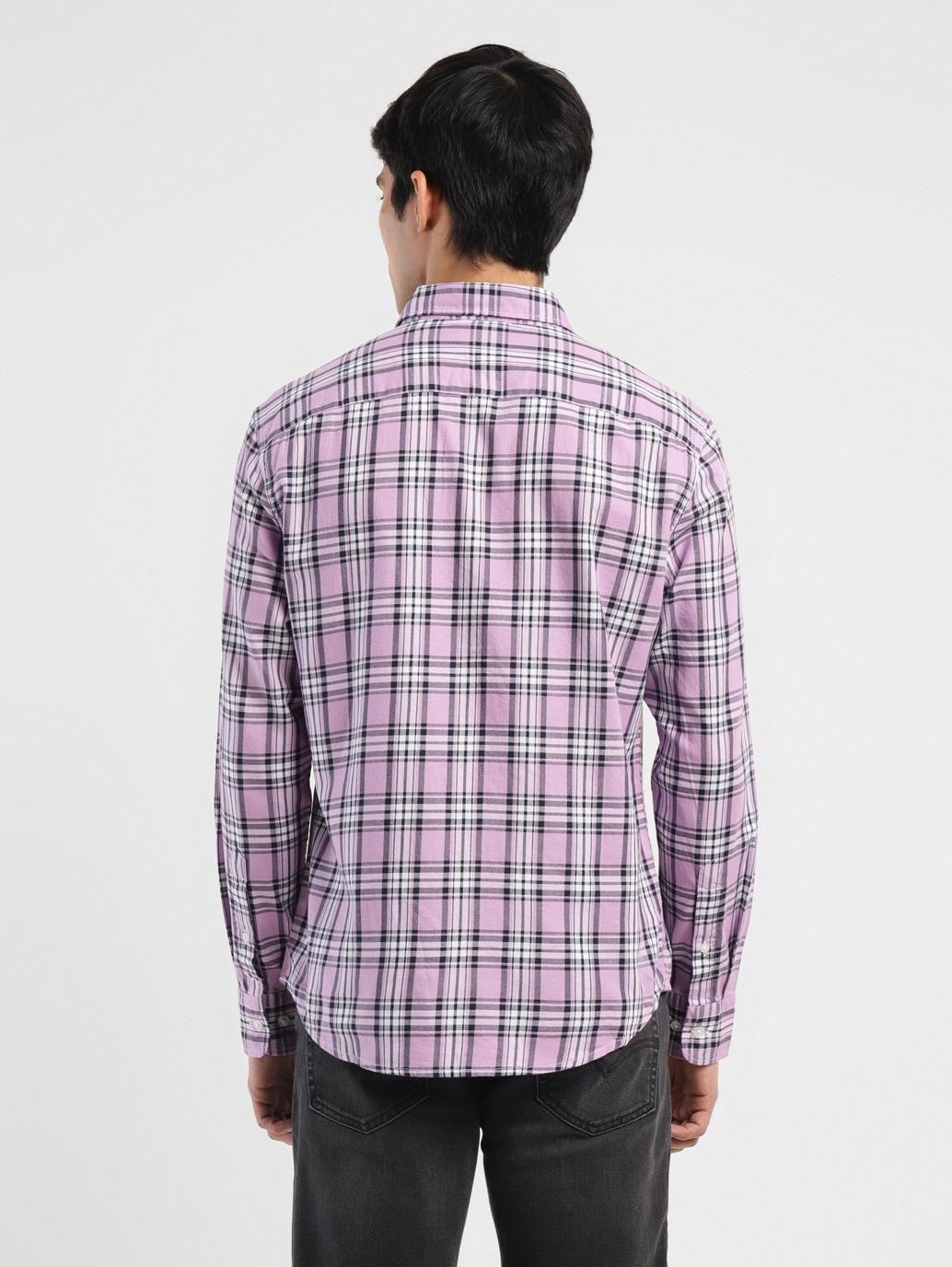 Men's Checkered Slim Fit Shirt - 6b0ef0cf-7178-46ef-bb03-10edd0b8afc3 View