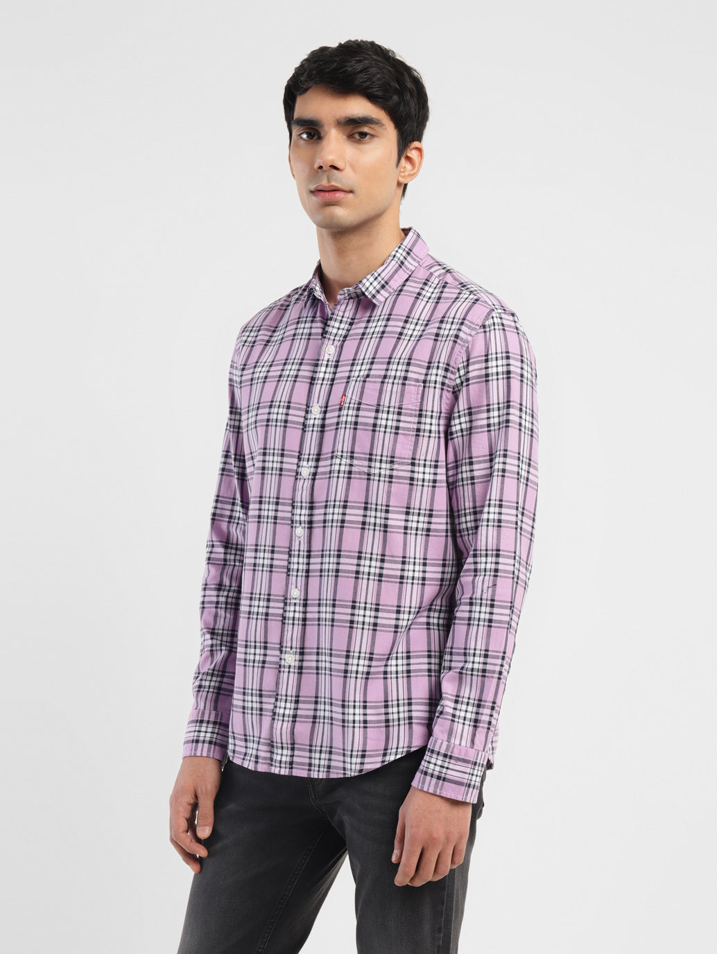 Men's Checkered Slim Fit Shirt - 2fa81eb8-6c51-4554-bc54-c643c379d50a View