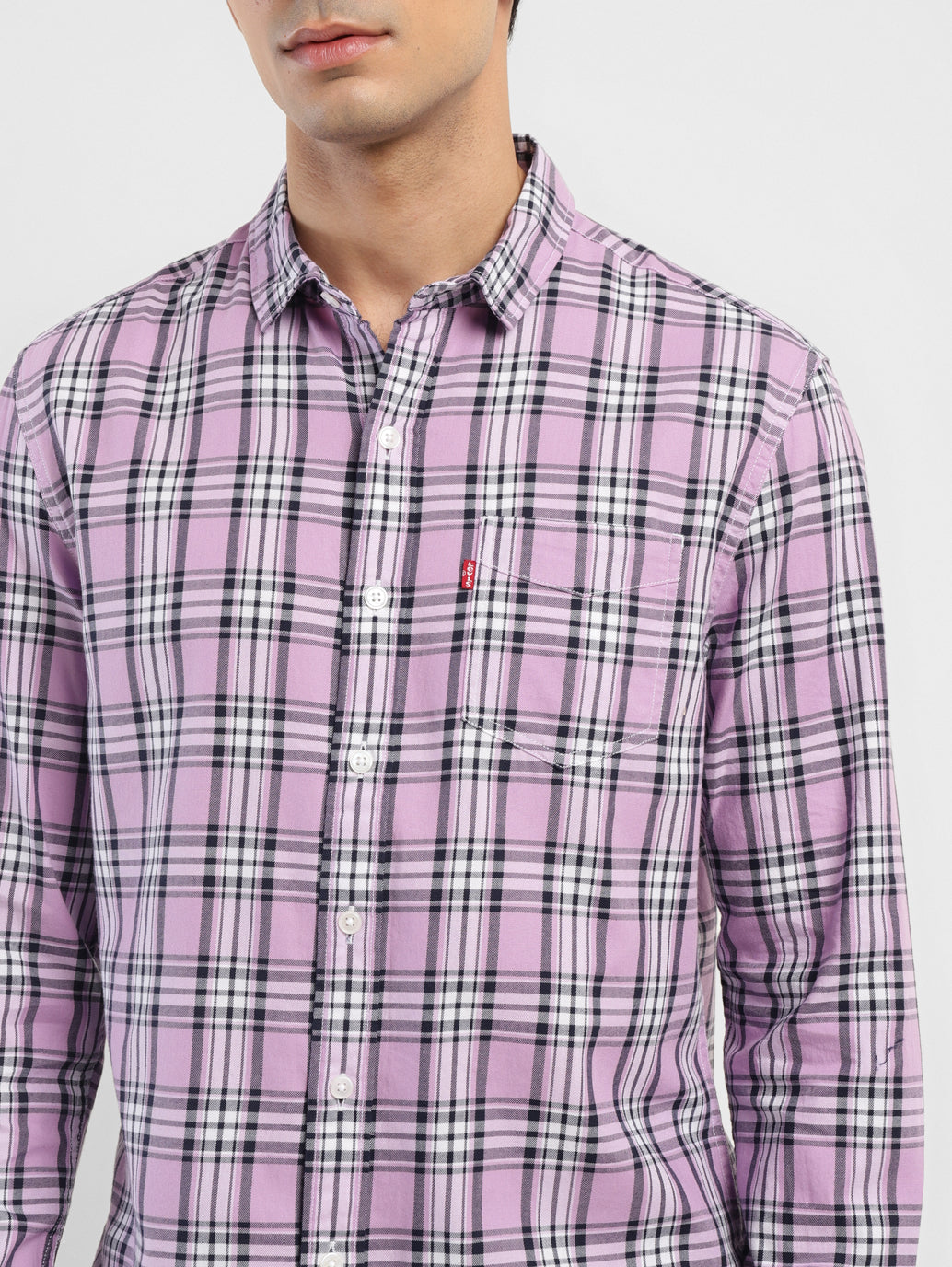 Men's Checkered Slim Fit Shirt - 2507ada6-dead-4e77-aa6a-427ea1137099 View