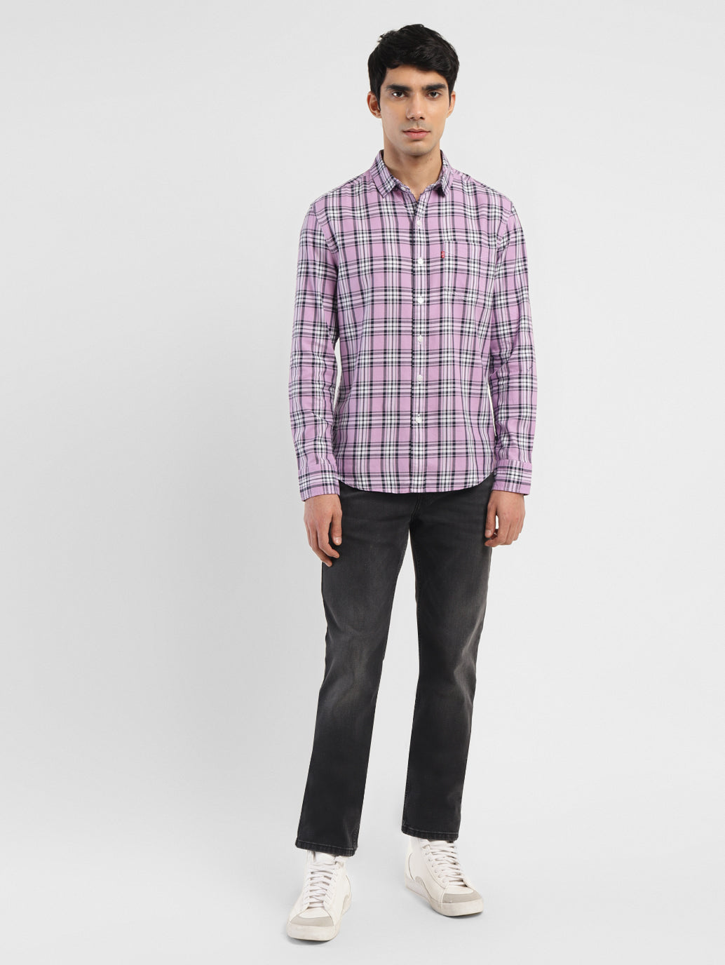 Men's Checkered Slim Fit Shirt - 775a1edc-c070-4660-9d21-e6c6a1f7337e View