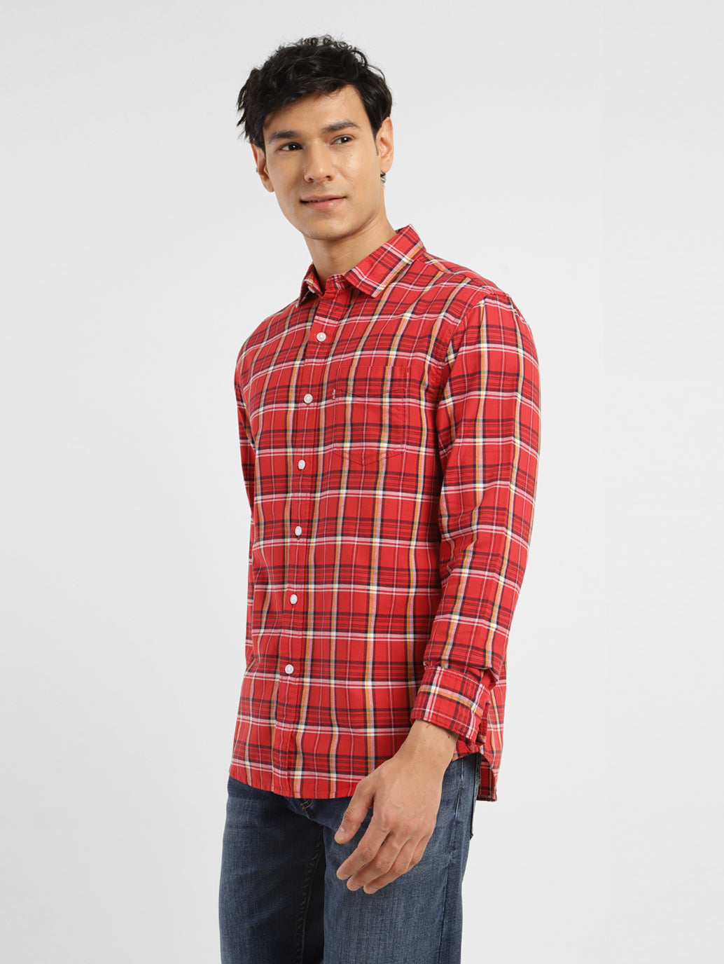 Men's Checkered Slim Fit Shirt - e4ce51fe-ed2b-4227-8faa-291a291a7eb1 View