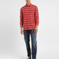 Men's Checkered Slim Fit Shirt - ModelFront View
