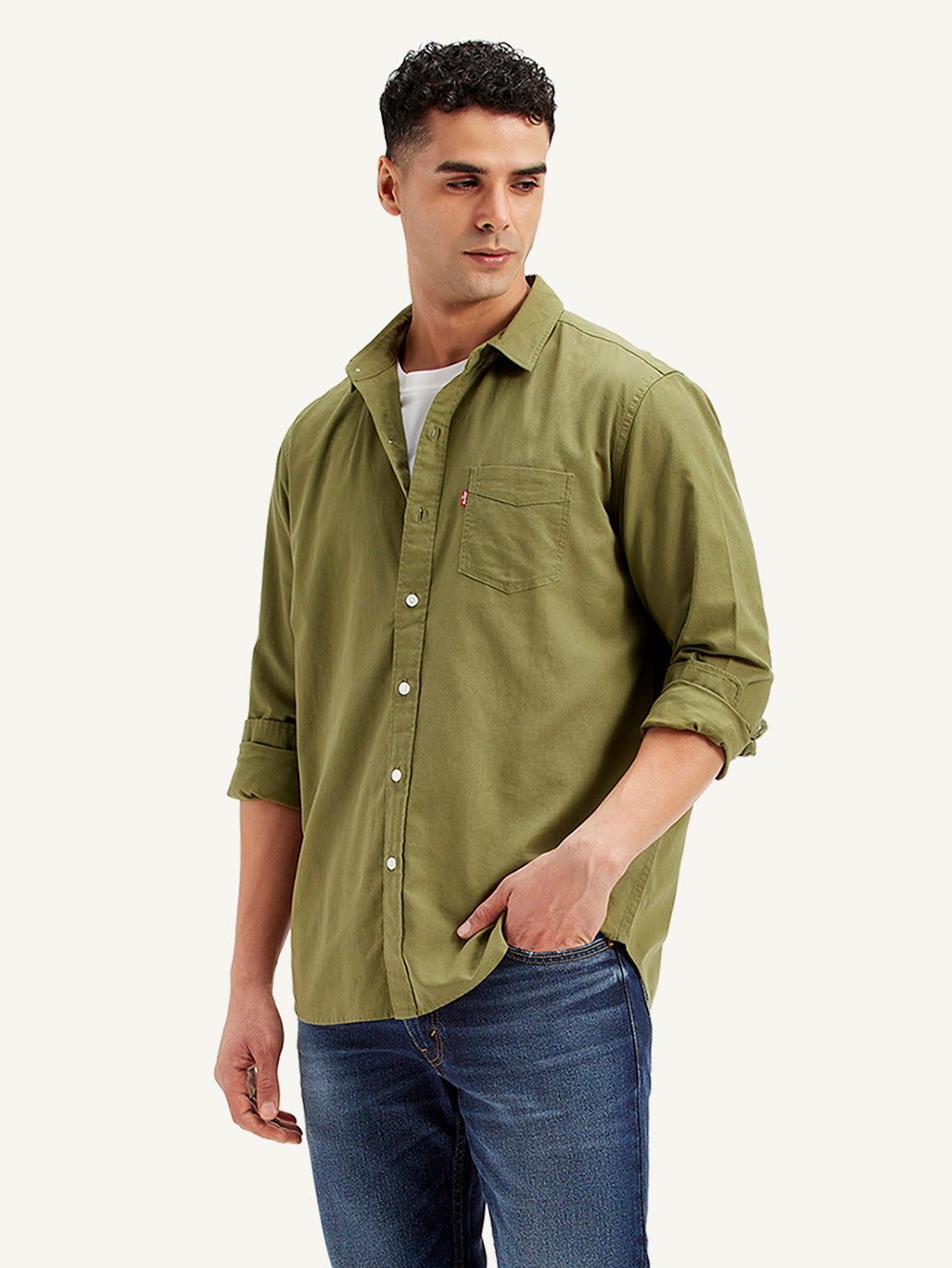 Men's Solid Regular Fit Shirt - Styleshot View