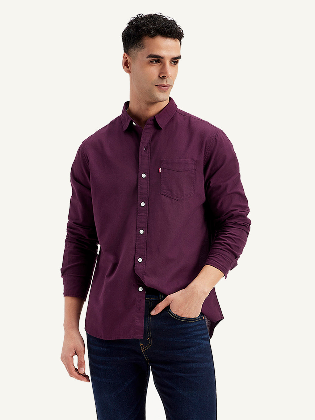 Men's Solid Slim Fit Shirt - Styleshot View
