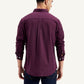 Men's Solid Slim Fit Shirt - Back View