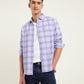 Men's Checkered Spread Collar Shirt - Styleshot View