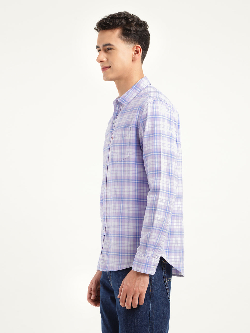 Men's Checkered Spread Collar Shirt - fca5d76e-d23a-4060-badf-1961cd4d5f3f View
