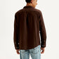 Men's Solid Slim Fit Oxford Shirt - Back View