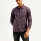 Men's Solid Slim Fit Oxford Shirt - Front View