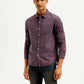 Men's Solid Slim Fit Oxford Shirt - Side View