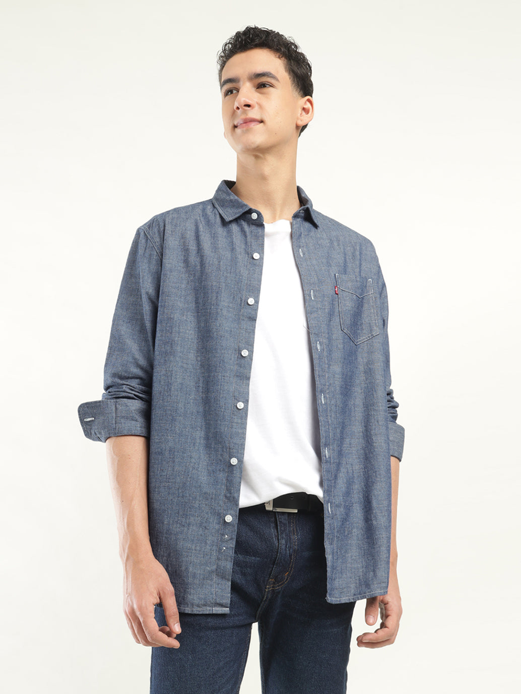 Men's Solid Slim Fit Shirt - Styleshot View