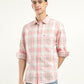 Men's Checkered Slim Fit Shirt - Front View