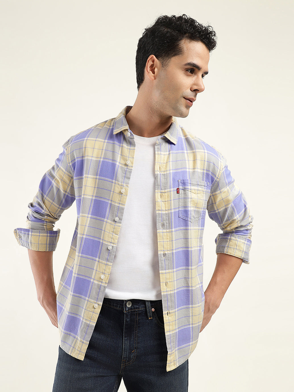 Men's Striped Slim Fit Shirt - Styleshot View