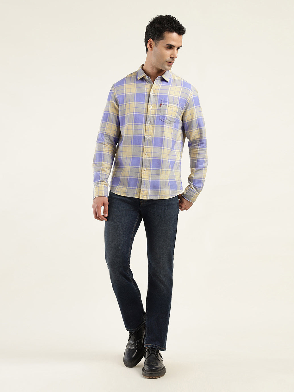 Men's Striped Slim Fit Shirt - ModelFront View