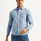 Men's Geometric Blue Slim Fit Shirt - Styleshot View