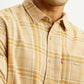 Men's Checkered Beige Slim Fit Shirt - Detail View