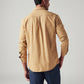 Men's Solid Slim Fit Overdyed Shirt - Back View