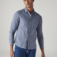 Men's Solid Slim Fit Overdyed Chambray Shirt - Styleshot View