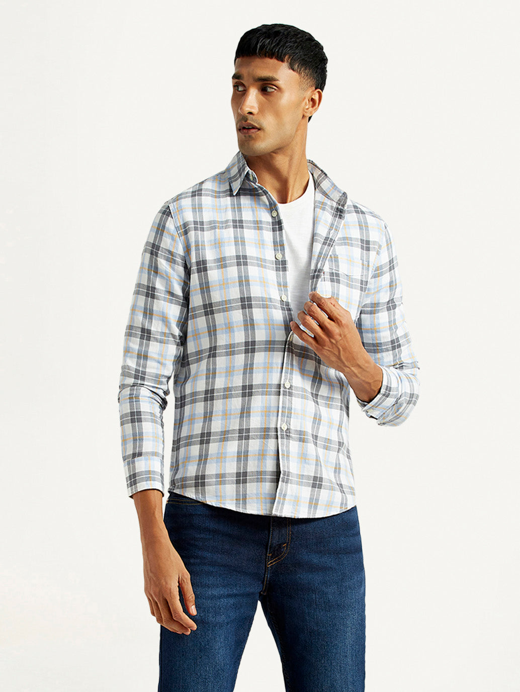 Men's Checkered Multi Color Slim Fit Shirt