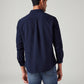 Men's Self Design Slim Fit Textured Shirt - Back View