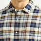 Men's Checkered Multi Color Slim Fit Oxford Shirt - Detail View